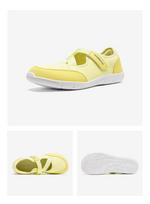 HOBIBEAR Wide Width Mary Jane Flats Women Barefoot Ballet Shoes Adjustable Hook Loop Lightweight Zero Drop Shoes 37 geltona