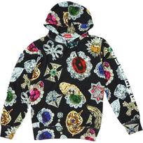 Supreme Jewels Hooded Sweatshirt 'Black' Men's SUP-FW18-485 M gray