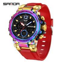Sanda jaunimo madingas sportinis vandeniui atsparus elektroninis laikrodis black