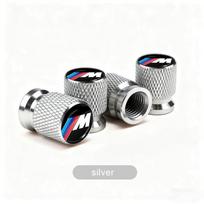 4 vnt. Automobilio rato padangos vožtuvo dangteliai Oro kotelis BMW M8 M7 M6 M5 M4 M3 M2 M1 F30 F10 F15 E30 E46 E90 E60 3 serijai 5 serijai 7 serijai sidabras