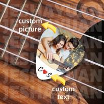 Jeshayuan Personalizuoti gitaros mediatoriai su bet kokiu vaizdu, nuotraukomis, logotipu, individualus gitaros mediatorius, gimtadienio dovana, reklaminis, muzikantui, gitaristui SILVER