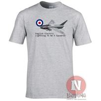 English Electric Lightning TShirt Fighter Aircraft Great Britain Cold War Raf 4XL gray