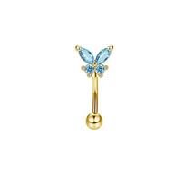 1Pc 16G Curved Barbell Piercing Jewelry for Eyebrow Lip Daith Tragus Helix Rook Cartilage Earring 16G-1.2mm-6mm beige