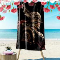 Elden Ring Print Beach Towel, Large Soft Quick Dry Towel for Beach Camping Swimming 70cmx140cm(27x55inch) gray