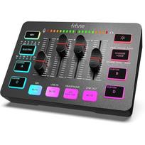 Gaming Audio Mixer PC, Mixing Desk with XLR Microphone Sound Card, Audio Mixer Controller for Streaming Podcast Recording,