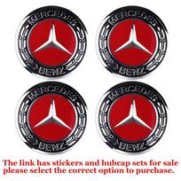 56/60/63/65/68MM Automobilio emblema Ratų centrinės dalies dangtelio lipdukai Mercedes Benz A B C klasė AMG Smart Fortwo 451 W203 W202 Gla 60MM Silver Hubcap red