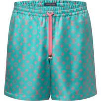 Lv Monogram Silk Shorts 1AHVQF 48 žalia