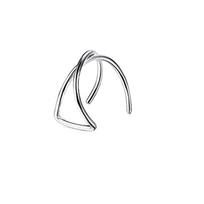 2pcs Stainless Steel Punk Rock Ear Clip Cuff Wrap Earrings No piercing-Clip On Cartilage Wrap Fake Earring gray