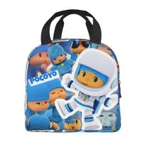 Pocoyo animaciniai komedijos aksesuarai Izoliuotas pietų krepšys maisto dėžutei į mokyklą Nešiojama termo šaltkrepšio pietų dėžutė Option 1 black