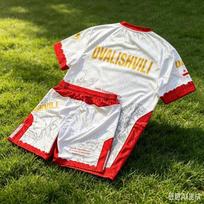 Top Boxer MMA Octagonal Cage Merab Dvalishvili Tshirt Shorts Set Men Kid Sports Training Running Set Speed Drying Fighting Set 4XL white