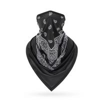 Daugiafunkcinė Bandana Kaukė Juoda Balta Hip Hop Bandana Apvyniojama Paislio Rašto Nauja Ledo Šilko Vamzdelis Kaklo Šalikėlis Žygio Trikampis Šalikas One Size black