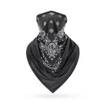 Daugiafunkcinė Bandana Kaukė Juoda Balta Hip Hop Bandana Apvyniojama Paislio Rašto Nauja Ledo Šilko Vamzdelis Kaklo Šalikėlis Žygio Trikampis Šalikas One Size black