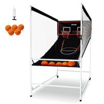 VEVOR Arcade Cage Basketball Game, 2 Player Indoor Basketball Game, Home Dual Shot Sport with 5 Balls, 8 Game Modes, Electronic Scoreboard