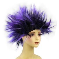 Layered Colorful Spiky Hair Wig Synthetic Hair Party Prank Hedgehog Wig  Party Outfits violetinė