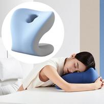 Office Chair Neck Support Headrest Multipurpose Comfortable Washable Skin Friendly Ergonomic Memory Foam Desk Napping Pillow mėlyna