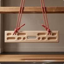 Finger Training Board Solid Lumber Fingerboard Wood Finish Hanging beige