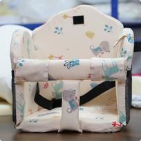 Padded Shopping Cart Seat Cushion | Portable Removable Design, with Straps gray