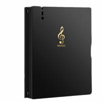 Loose-leaf Storage Sheet Music Folder A4 Piano Score Storage Holder Music Score Binder  Guitar Black 20sheets