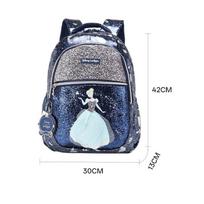Smiggle mokyklinė kuprinė vaikams Pelenė Didelės talpos Plati petnešėlė Universitetinė kuprinė Cinderella large school bag