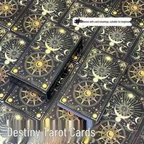 Tarot Waite Smith Tower of Fate - 78 Card Beginner Classic with High Graphics gray
