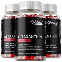 Pslalae Astaksantinas trigubos jėgos 12 mg 120 minkštų kapsulių - Antioksidacinė parama, kasdienė gerovė, be GMO 120*3