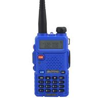 Baofeng Racija UV-5R Dvijuostis Radijo Ryšio Prietaisas VHF/UHF 136-174MHz & 400-520MHz FM Nešiojamas Siųstuvas-Imtuvas su Ausinėmis EURO mėlyna