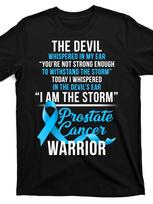 Prostate Cancer Warrior I Am the Storm T Shirt Black Geometric Pattern Breathable Casual Top Suitable for All Seasons Loose Fitting Clothing Lively Pa L blue