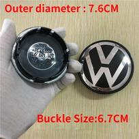 69/70/75/76mm 4pcs Car Wheel Center Emblem Hub Caps Cover for Volkswagen VW GTI Jetta Tiguan N23 Golf POLO Passat B5 B6 SCIROCCO black
