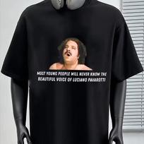 Funny Ron Jeremy T-Shirt Casual Round Neck Slightly Stretchy Regular Fit Printed Pattern Perfect for Men All-season 130 black