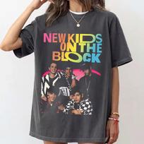 NKOTB Vintage Shirt, New Kids On The Block T-shirt,Classic Rock Concert Tee Summer unisex cotton T-shirt Top 110 black