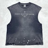 Saint X Constantine Mens Vintage Washed Cotton Sleeveless Tee - Loose Fit Graphic Print Top XL juoda