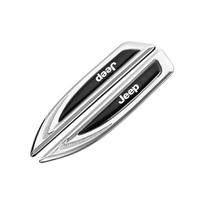 2 vnt. Metaliniai automobilio šoninių sparnų emblemos lipdukai Bagažinės emblemos lipdukas JEEP Grand Cherokee Renegade Compass Gladiator Liberty Wrangler black