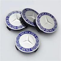 4 vnt. 75 mm automobilio ratlankio centrinis dangtelis, stebulės dangteliai, emblemos priedai Mercedes benz AMG C E S GLE CLC klasei W204 W203 W205 W124 W221 tamsiai mėlyna spalva