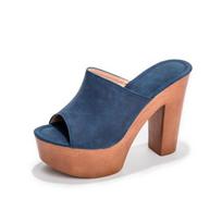 Moteriški sandalai Platforminiai batai Klumpės Stambūs Super aukštakulniai Pumpės Moteriškos šlepetės Sexy Sandals 42 mėlyna