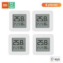 3 vnt Xiaomi BT Thermometer 2 Wireless Smart Electric Digital Drėgmės jutiklis Darbas su 4 pieces balta