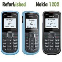 Atnaujintas originalus Nokia 1202 mobilusis telefonas su 1 SIM kortele Simple Set juoda