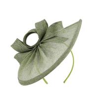 Bowknot Decor Elegant Fascinator kepurė su plaukų lanku Sweet Noble Dekoratyvinė nuo kritimo retro imitacija linų imitacija šviesiai žalios spalvos