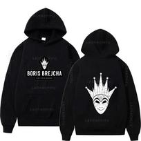 Boris Brejcha DJ su gobtuvu megztinis moterims Unisex Rudens drabužiai Hoodie L juoda
