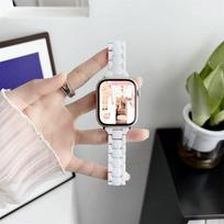 Slim Acrylic Strap For Apple Watch Ultra 49mm 38 40 41 42 44 45 46mm Band Correa Candy Bracelet For iWatch series 10 9 8 7 6 SE 38mm 40mm 41mm balta