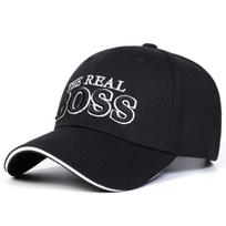 Unisex THE REAL BOSS raidžių siuvinėjimo beisbolo kepurės Lauko reguliuojama pavasario ir rudens kasdienė apsaugos nuo saulės kepurė juoda