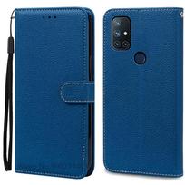 Nord N10 dėklas Oneplus Nord N10 5G dėklui Odinis atverčiamas piniginės dangtelis Oneplus Nord N10 dėklui Minkšto silikono knygos dangtelis Fundas Oneplus Nord N10 5G tamsiai mėlyna spalva
