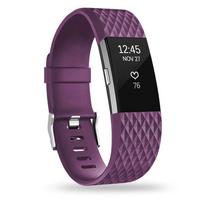 Fitbit Charge 2 Deimantinio rašto pakaitinis sportinis TPE dirželis Small tamsiai violetine spalva
