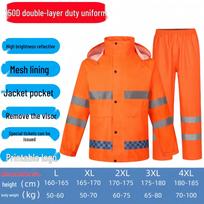 Unisex atsparus audrai lietpaltis ir lietaus kelnės dviračių sportui ir darbo apsaugai 4XL 180-185 cm blue
