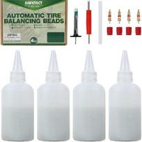 Tire Balance Beads 8 Oz X 4, Tire Balancing Beads For Motorcycle Truck Off-Road Vehicles, Tire Beads For Balance With With Tallation Tools 4 oz x 4 beige