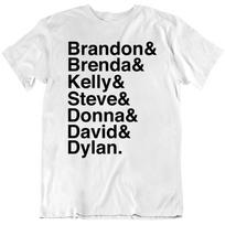 Beverly Hills 90210 Names Classic TV Show Fan  T Shirt Unisex T-Shirt L white