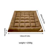 Foldable Tatami Floor Sleeping Mat Mattress Student Dormitory Single Bedding Pad Home Thicken Warm Double Bed Mattresses gray