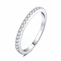Gra Testas Praeitas Moissanite Žiedas Derinamas su Vestuviniu Deimantiniu Žiedu Moterims 925 Sidabro Moteriškas Karūnos Vienos Uodegos Žiedas Papuošalai 8&Real Moissanite white
