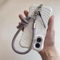 Premium Titanium Mobile Phone & Camera Wrist Strap - Adjustable and Secure Keychain Anti-theft Lanyard for Women gray