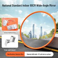 80CM Outdoor Traffic Wide-Angle Convex Mirror, Indoor Black Back Anti-Theft Mirror