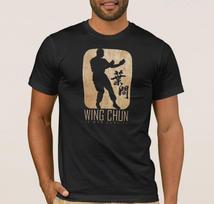 Wing Chun Kung Fu Emblema Ip Man Marškinėliai Vasariniai Medvilniniai Trumpomis Rankovėmis Apvalia Kaklo Iškirpte Vyriški Marškinėliai Nauji S3XL M black